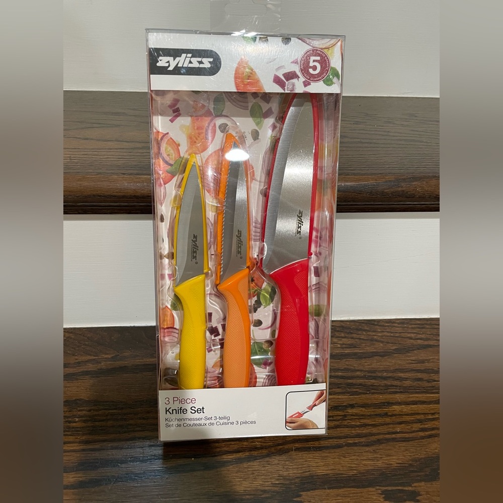 ZYLISS SWISS 3 PIECE KNIFE SET NEW